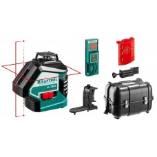 KRAFTOOL линейный лазерный нивелир с детектором в кейсе LL360 4 34645-4 Professional KRAFTOOL линейный лазерный нивелир с детектором в кейсе LL360 4 34645-4 Professional