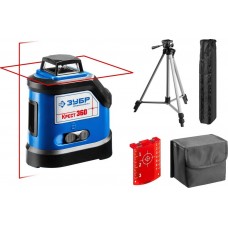 ЗУБР линейный лазерный нивелир со штативом в чехле КРЕСТ 360 2 34906 Профессионал ЗУБР линейный лазерный нивелир со штативом в чехле КРЕСТ 360 2 34906 Профессионал