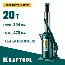KRAFTOOL KRAFT-LIFT, 20т 244-478 мм, Бутылочный гидравлический домкрат (43462-20_z01) KRAFTOOL KRAFT-LIFT, 20т 244-478 мм, Бутылочный гидравлический домкрат (43462-20_z01)