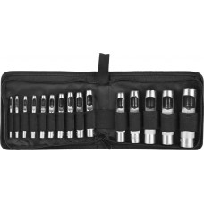 ЗУБР 15 шт., закаленная сталь 45, набор пробойников для кожи 22949-H15 ЗУБР 15 шт., закаленная сталь 45, набор пробойников для кожи 22949-H15