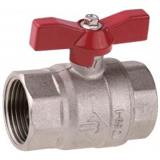 ЗУБР Ø 1", ручка "бабочка", кран шаровой полнопроходной "мама-мама" 51353-N-1 ЗУБР Ø 1", ручка "бабочка", кран шаровой полнопроходной "мама-мама" 51353-N-1