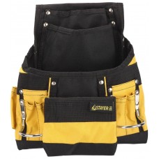 STAYER 10 карманов, нейлон, петля (скоба), сумка поясная для инструментов 38605 STAYER 10 карманов, нейлон, петля (скоба), сумка поясная для инструментов 38605