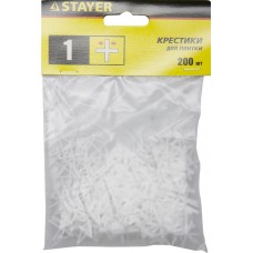 STAYER 1 мм, Х-образные, 200 шт., крестики для кафельной плитки 3380-1 STAYER 1 мм, Х-образные, 200 шт., крестики для кафельной плитки 3380-1