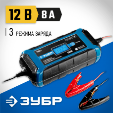 ЗУБР 12В, 8A, автомат, IP65, интеллектуальное зарядное устройство 59303 Профессионал ЗУБР 12В, 8A, автомат, IP65, интеллектуальное зарядное устройство 59303 Профессионал