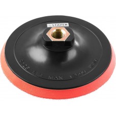 STAYER Ø 125 мм, М14, на липучке, полиуретановая вставка, тарелка опорная для УШМ 35744-125 STAYER Ø 125 мм, М14, на липучке, полиуретановая вставка, тарелка опорная для УШМ 35744-125