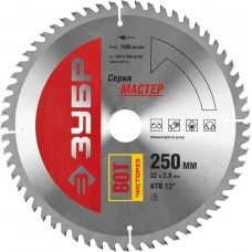 ЗУБР Ø 250 x 32 мм, 60T, диск пильный по дереву "Чистый рез" 36914-250-32-60 ЗУБР Ø 250 x 32 мм, 60T, диск пильный по дереву "Чистый рез" 36914-250-32-60