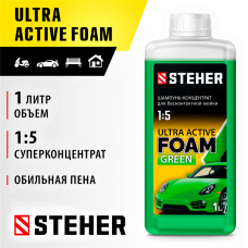 STEHER ULTRA ACTIVE FOAM, 1 л, концентрированный шампунь для минимоек универсальный (76051-1) STEHER ULTRA ACTIVE FOAM, 1 л, концентрированный шампунь для минимоек универсальный (76051-1)