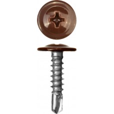 ЗУБР 16 х 4.2 мм, 500 шт., ПШМ-С саморезы с прессшайбой и сверлом для листового металла RAL-8017 шоколадно-коричневый 300211-42-016-8017 Мастер ЗУБР 16 х 4.2 мм, 500 шт., ПШМ-С саморезы с прессшайбой и сверлом для листового металла RAL-8017 шоколадно-коричневый 300211-42-016-8017 Мастер