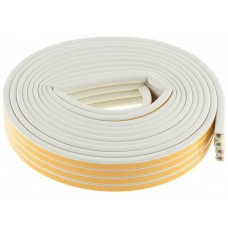 ЗУБР 16 м, профиль "D", белый, уплотнитель самоклеящийся 40920-016 ЗУБР 16 м, профиль "D", белый, уплотнитель самоклеящийся 40920-016