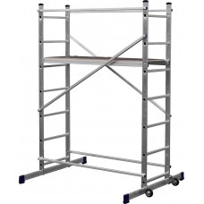 СИБИН максимальная высота платформы 110 см, алюминий, максимальная нагрузка 150 кг, вышка-тура 38840-3 СИБИН максимальная высота платформы 110 см, алюминий, максимальная нагрузка 150 кг, вышка-тура 38840-3