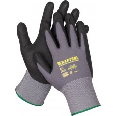 KRAFTOOL XL, 15 класс, эластичные перчатки со вспененным нитриловым покрытием для точных работ, маслобензостойкие 11285-XL Expert KRAFTOOL XL, 15 класс, эластичные перчатки со вспененным нитриловым покрытием для точных работ, маслобензостойкие 11285-XL Expert