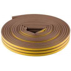 ЗУБР 16 м, профиль "D", коричневый, уплотнитель самоклеящийся 40930-016 ЗУБР 16 м, профиль "D", коричневый, уплотнитель самоклеящийся 40930-016