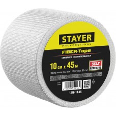 STAYER 10 см х 45 м, 3х3 мм, cетка самоклеящаяся стеклотканевая FIBER-Tape 1246-10-45 STAYER 10 см х 45 м, 3х3 мм, cетка самоклеящаяся стеклотканевая FIBER-Tape 1246-10-45