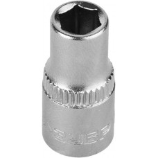 ЗУБР 1/4", 6 мм, Cr-V сталь, хромированная, торцовая головка 27715-06 ЗУБР 1/4", 6 мм, Cr-V сталь, хромированная, торцовая головка 27715-06