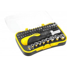 STAYER 46 шт., отвертка реверсивная в наборе с битами и торцевыми головками Hercules 25084-H46 STAYER 46 шт., отвертка реверсивная в наборе с битами и торцевыми головками Hercules 25084-H46