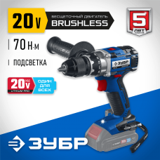 ЗУБР 20 В, бесщеточная, без АКБ, в коробке, дрель-шуруповерт DB-201 Профессионал ЗУБР 20 В, бесщеточная, без АКБ, в коробке, дрель-шуруповерт DB-201 Профессионал