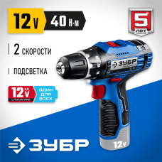 ЗУБР Т7, 12 В, 40 Н·м, без АКБ, дрель-шуруповерт, Профессионал (DL-121) ЗУБР Т7, 12 В, 40 Н·м, без АКБ, дрель-шуруповерт, Профессионал (DL-121)