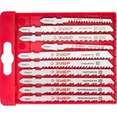 ЗУБР по дереву и металлу, пласт. бокс, 10 шт., набор полотна для эл/лобзика 15580-H10 ЗУБР по дереву и металлу, пласт. бокс, 10 шт., набор полотна для эл/лобзика 15580-H10