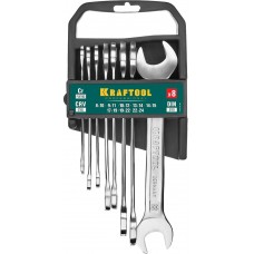 KRAFTOOL 8 шт, 8 - 24 мм, набор ключей гаечных рожковых 27033-H8C_z01 KRAFTOOL 8 шт, 8 - 24 мм, набор ключей гаечных рожковых 27033-H8C_z01