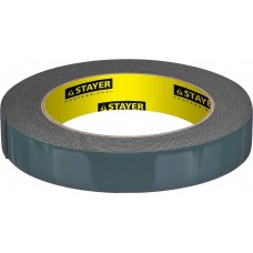 STAYER 19 мм х 5 м, черная, на вспененной основе, двусторонняя клейкая лента (скотч) 12233-19-05 STAYER 19 мм х 5 м, черная, на вспененной основе, двусторонняя клейкая лента (скотч) 12233-19-05