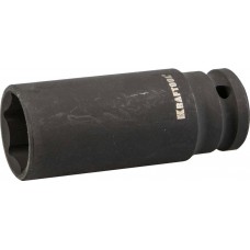 KRAFTOOL 1/2", 22 мм, Cr-Mo сталь, фосфатированная, торцовая головка ударная удлиненная 27942-22_z01 KRAFTOOL 1/2", 22 мм, Cr-Mo сталь, фосфатированная, торцовая головка ударная удлиненная 27942-22_z01