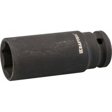 KRAFTOOL 1/2", 24 мм, Cr-Mo сталь, фосфатированная, торцовая головка ударная удлиненная 27942-24_z01 KRAFTOOL 1/2", 24 мм, Cr-Mo сталь, фосфатированная, торцовая головка ударная удлиненная 27942-24_z01