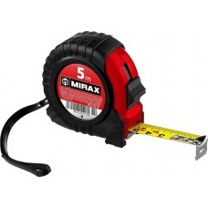 MIRAX 5 м х 18 мм, обрезиненный пластиковый корпус, рулетка 34011-05-18_z02 MIRAX 5 м х 18 мм, обрезиненный пластиковый корпус, рулетка 34011-05-18_z02