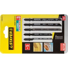 STAYER T-хвост., по дереву, металлу и пластику, 5 шт, COMBI №3, набор полотен для лобзика (15980-H5-3) STAYER T-хвост., по дереву, металлу и пластику, 5 шт, COMBI №3, набор полотен для лобзика (15980-H5-3)