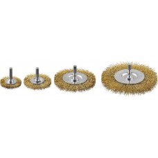 ЗУБР 4 шт, латунированная проволока, набор щеток дисковых для дрели 3521-H4_z03 ЗУБР 4 шт, латунированная проволока, набор щеток дисковых для дрели 3521-H4_z03