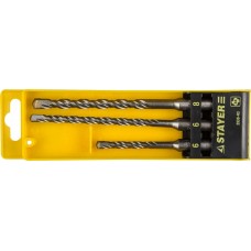 STAYER 3 шт, 6,6,8 мм, SDS-Plus, набор буров по бетону 2930-H3 STAYER 3 шт, 6,6,8 мм, SDS-Plus, набор буров по бетону 2930-H3