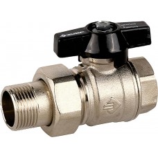 ЗУБР Ø 3/4", ручка "бабочка", кран шаровой полнопроходной "мама-папа" 4-51327-C-3/4 ЗУБР Ø 3/4", ручка "бабочка", кран шаровой полнопроходной "мама-папа" 4-51327-C-3/4