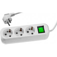 СИБИН 2 м, 2200 Вт, 3 гнезда, выключатель, удлинитель электрический бытовой 55036-2 СИБИН 2 м, 2200 Вт, 3 гнезда, выключатель, удлинитель электрический бытовой 55036-2