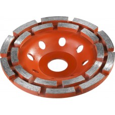 ЗУБР 125 мм, L- 22.2 мм, алмазная, сегментная, двухрядная, чашка шлифовальная по бетону 33376-125 ЗУБР 125 мм, L- 22.2 мм, алмазная, сегментная, двухрядная, чашка шлифовальная по бетону 33376-125