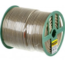 STAYER 6 мм, 150 м, трос стальной в полимерной оболочке 30410-60 STAYER 6 мм, 150 м, трос стальной в полимерной оболочке 30410-60