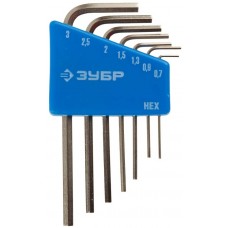 ЗУБР 7 шт., Cr-V, ключи имбусовые мини 27471-H7 ЗУБР 7 шт., Cr-V, ключи имбусовые мини 27471-H7