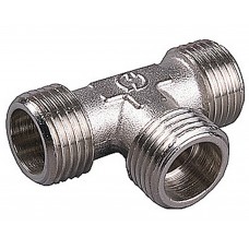 GENERAL FITTINGS 3/4", латунь с никелированным покрытием, "штуцер - штуцер - штуцер", тройник 51051-3/4 GENERAL FITTINGS 3/4", латунь с никелированным покрытием, "штуцер - штуцер - штуцер", тройник 51051-3/4