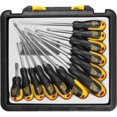 JCB 12 шт, набор отверток с магнитными наконечниками JSD021 JCB 12 шт, набор отверток с магнитными наконечниками JSD021