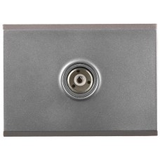 СВЕТОЗАР цвет светло-серый металлик, без вставки и рамки, розетка "ЭФФЕКТ" SV-54415-SM СВЕТОЗАР цвет светло-серый металлик, без вставки и рамки, розетка "ЭФФЕКТ" SV-54415-SM