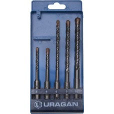 URAGAN 5 шт, 5,6,6,8,10 мм, SDS-Plus, набор буров по бетону 901-25554-H5 URAGAN 5 шт, 5,6,6,8,10 мм, SDS-Plus, набор буров по бетону 901-25554-H5