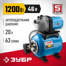 ЗУБР 1200 Вт, 63 л/мин, станция насосная М3 НАС-М3-1200 Мастер ЗУБР 1200 Вт, 63 л/мин, станция насосная М3 НАС-М3-1200 Мастер