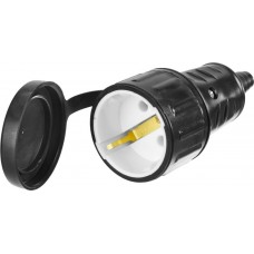 СИБИН 16А/220 В, IP44, заземление, 3500 Вт, розетка с крышкой 55186-B СИБИН 16А/220 В, IP44, заземление, 3500 Вт, розетка с крышкой 55186-B