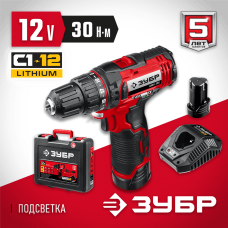 ЗУБР 12 В, 2 АКБ (2Ач), в кейсе, дрель-шуруповерт ДШЛ-125-22 Мастер ЗУБР 12 В, 2 АКБ (2Ач), в кейсе, дрель-шуруповерт ДШЛ-125-22 Мастер