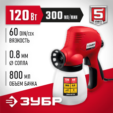 ЗУБР 120 Вт, краскопульт электрический, безвоздушный (ЗКПЭ-120) ЗУБР 120 Вт, краскопульт электрический, безвоздушный (ЗКПЭ-120)
