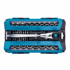 Набор торцевых головок, трещотка 120 зубьев, 36 предметов, 1/2", CrV Gross, ( 14144 ) Набор торцевых головок, трещотка 120 зубьев, 36 предметов, 1/2", CrV Gross, ( 14144 )