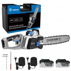 Пила цепная аккумуляторная в кейсе DEKO DKCHS 40 PRO, 2х20В, 2x4.0Ач, 2 з/у 063-4357
