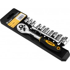 Набор инструментов для авто DEKO DKMT12 с трещоткой 1/4" и набором головок (12 предметов) 065-0324