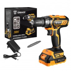 Дрель-шуруповерт аккумуляторная DEKO GCD20DU3, 20В, 1*2.0Ач 063-4144 Дрель-шуруповерт аккумуляторная DEKO GCD20DU3, 20В, 1*2.0Ач 063-4144