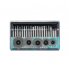 Набор шарошек и отрезных дисков с алмазным напылением для гравера + держатели DEKO RT25 (25 предметов) 065-0681