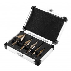 Набор сверл ступенчатых в металлическом кейсе DEKO DH22, 5 шт 065-0690 Набор сверл ступенчатых в металлическом кейсе DEKO DH22, 5 шт 065-0690