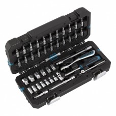 Набор инструментов 42 предмета, 120 зубьев, CrV, 1/4 Gross ( 14146 ) Набор инструментов 42 предмета, 120 зубьев, CrV, 1/4 Gross ( 14146 )